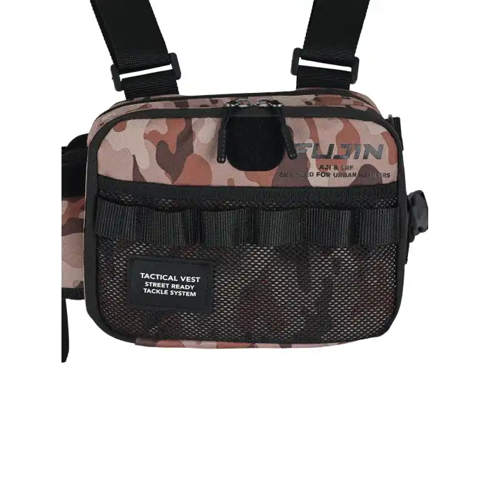 Fujin Tactical Vest Brown Camo Balıkçı Çantası