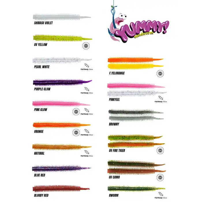 FUJIN Yummy Sandworm 7cm LRF Silikonu
