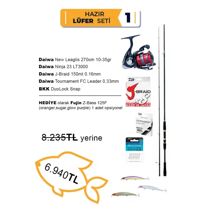 Hazır Lüfer Olta Takımı - Daiwa