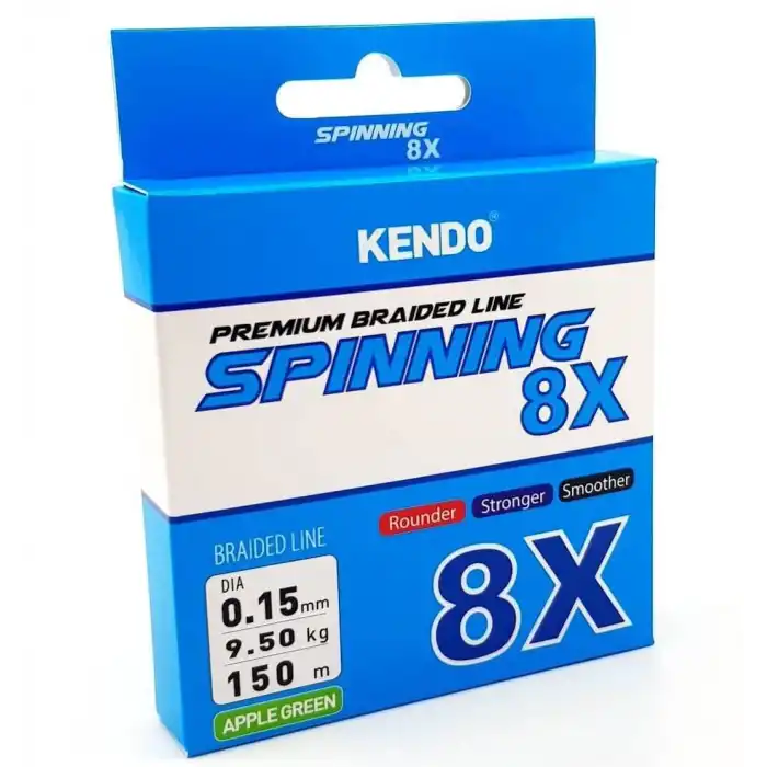 Kendo Spinning 8X Fighting 150 mt Örgü İp Misina (Apple Green)