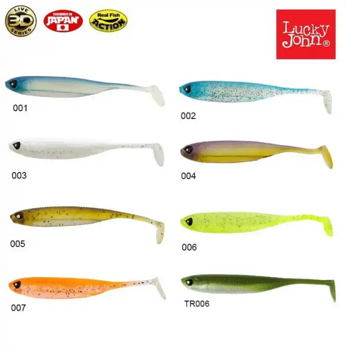 Lucky John Makora 3D Shad Tail 5 (12.7 cm) 4P Silikon Yem