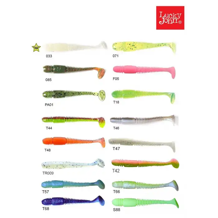 Lucky John Tioga 3.4 (8.64 cm) 6P Silikon Yem