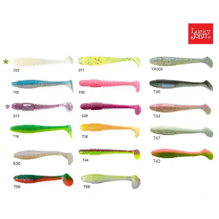 Lucky John Tioga Fat 3.9 (9.91 cm) 5P Silikon Yem