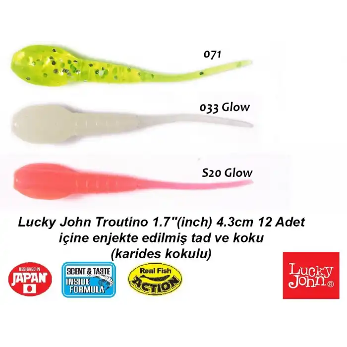 Lucky John Troutino 1.7(inch) 4.3cm 12 Adet