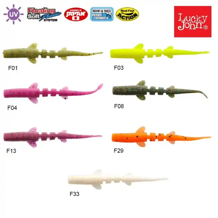 Lucky John Unagi Slug 3 (7.62 cm) 7P Silikon Yem