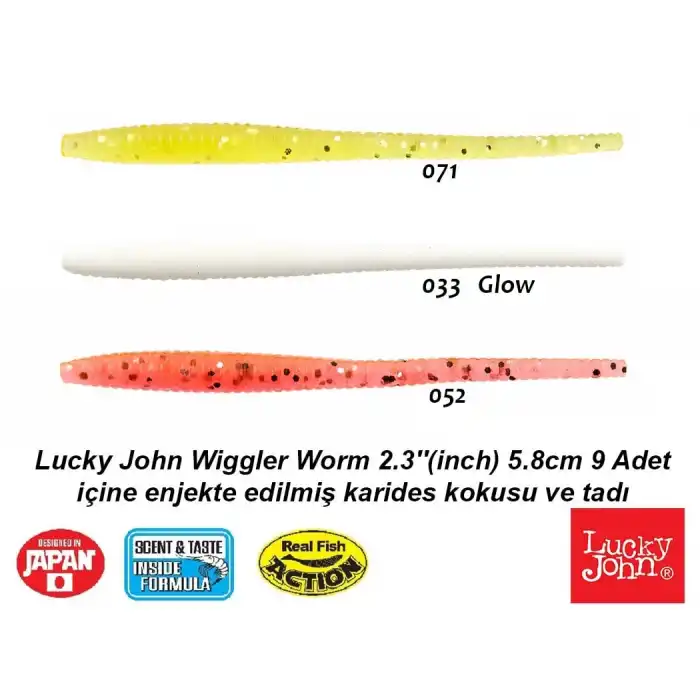 Lucky John Wiggler Worm 2.3 (5.8cm) 9 Adet