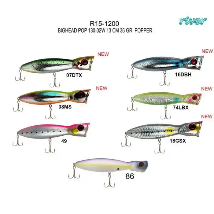River Bighead Pop 130 13Cm 36G Popper Maket Balık