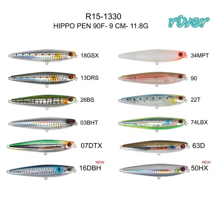 River Hippo Pen 90F 9 cm 11.8Gr Popper