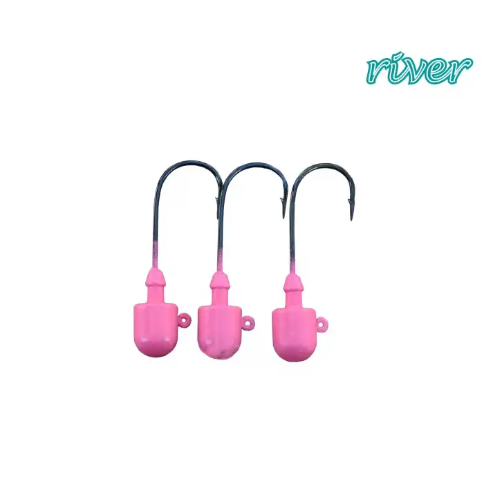 RIVER MAGIC JIG HEAD PINKGLOW , 3P