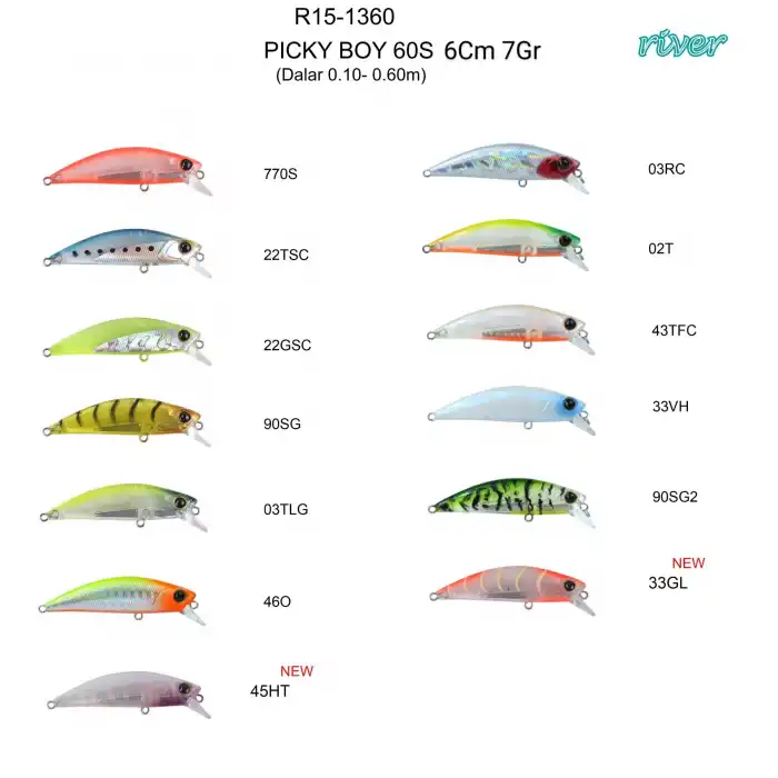 River Picky Boy 60S 6Cm 7G Maket Balık