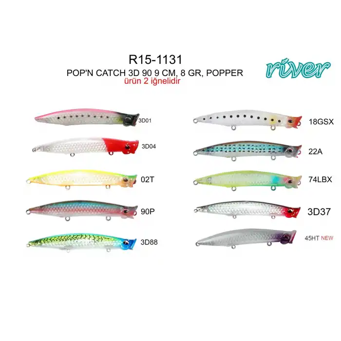River Popn Catch 3D 90 9cm 8Gr Popper