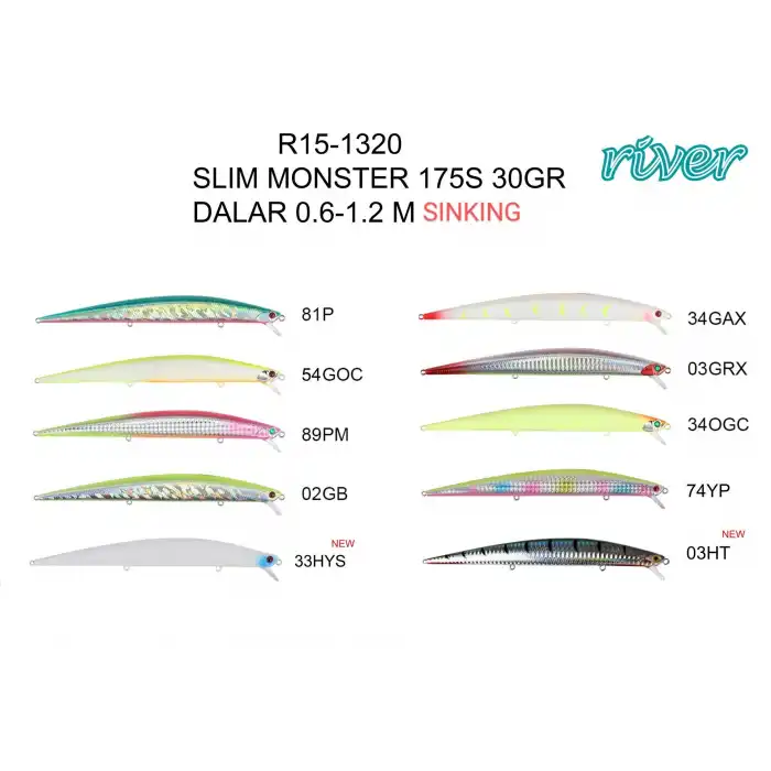 River Slim Monster 175S 17.5 cm 30Gr 0.6-1.2mt