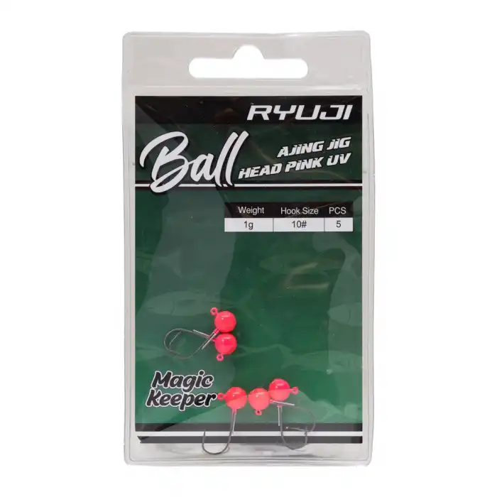 RYUJI BALL AJING PINK UV JIGHEAD İĞNE NO:10 (5 ADET)