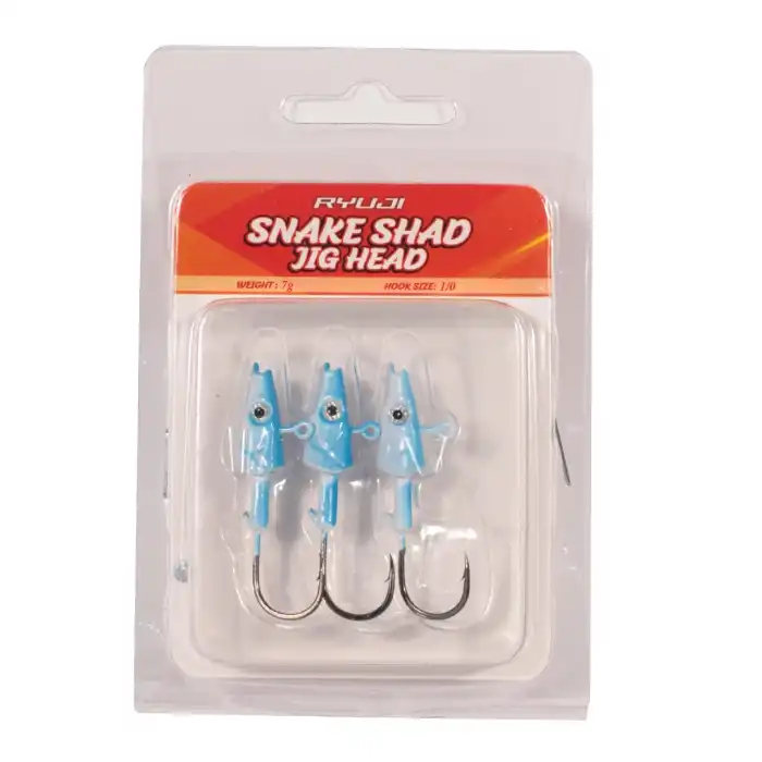 RYUJI SNAKE SHAD JIG HEAD,7GR (3 AD)