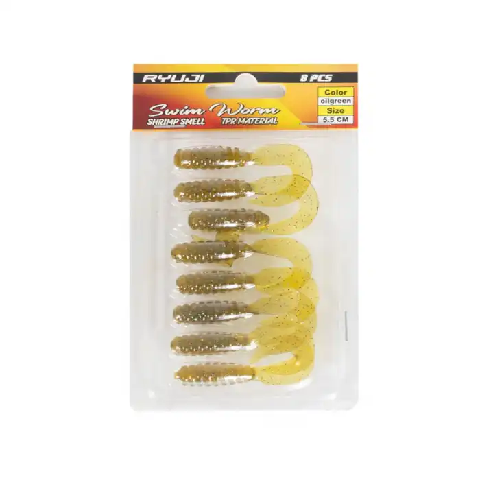 RYUJI SWIM WORM 5.5CM TPR KOKULU SİLİKON