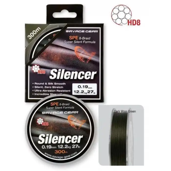 Savage Gear HD8 Silencer Braid 300 mt Green Örgü İp