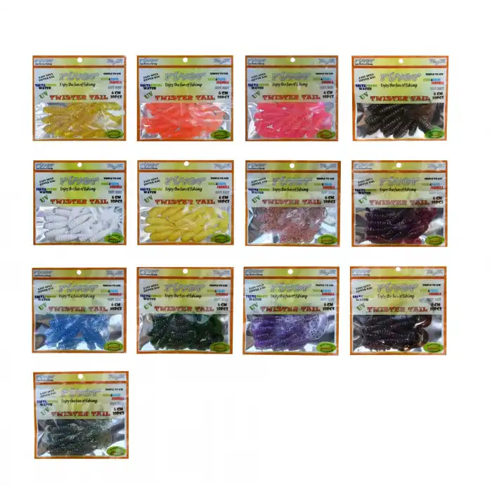 TWISTER TAIL, 6 CM,10P