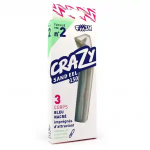 Crazy Sandeel CSE150/2 CSE233 3X Gövde Blue Nacre Silikon Yem