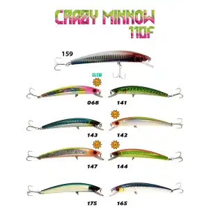 Fujin Crazy Minnow 110F 12gr Maket Balık