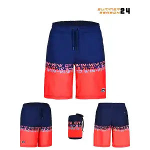 Fujin Pro Angler Board Short Mayo Scarlet Dark Navy