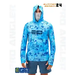 Fujin Pro Angler S24 Buff&Hoodie Blue Fish