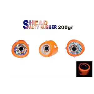 Fujin Salty Rubber Head 200gr Kafa 05 Orange  3D Eye