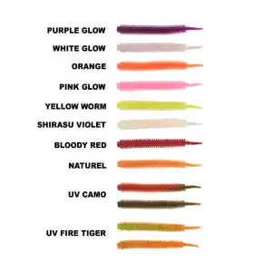 RYUJI JELLY WORM TPR 7.5CM, 20AD.