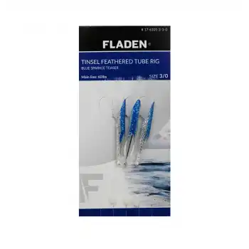 FLADEN SABIKI  TINSEL FEATHERED TUBE BLUE #3/0 3K