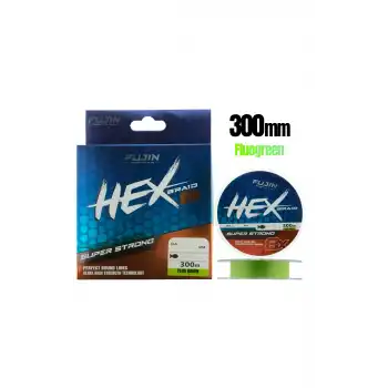 Fujin Hex Braid 8x 300mt Fluo Green PE İp Misina