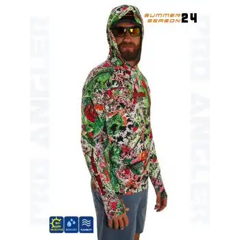 Fujin Pro Angler S24 Hooded Makai Green Red