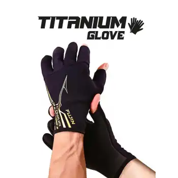Fujin Pro Angler S24 Titanium Gloves Black Gold