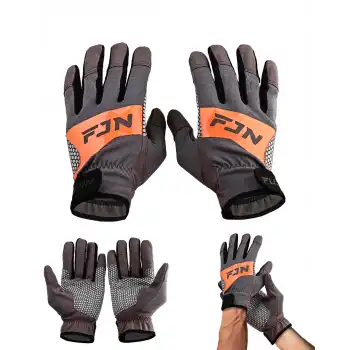 Fujin Pro Angler Trolling Gloves Grey