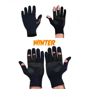 Fujin Pro Angler Winter Gloves Black