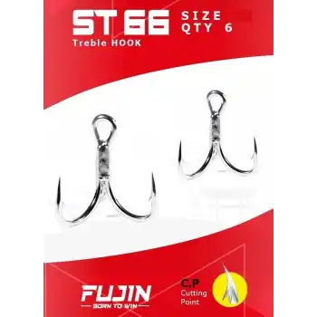 Fujin ST66 Üçlü Maket Balık İğnesi Nickel