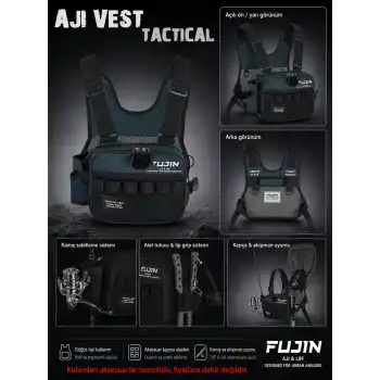 Fujin Tactical Vest Indigo Balıkçı Çantası