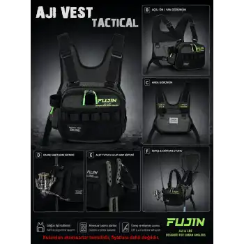 Fujin Tactical Vest Khaki Balıkçı Çantası