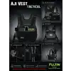 Fujin Tactical Vest Khaki Balıkçı Çantası