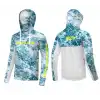 RYUJI UV PERFORMANCE HOODIE SHIRT+NECK, ICE BLUE