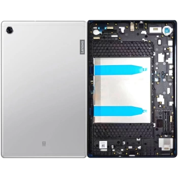 Lenovo Tab M10 TB-X606X Arka Pil Kapağı Kasa Gümüş