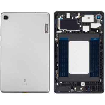 Lenovo Tab M8 TB-8506 Arka Pil Kapağı Kasa Gümüş
