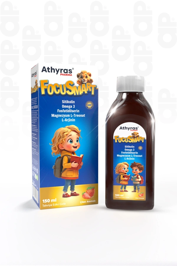 FocuSmart Sitikolin, Omega-3 İçeren Şurup 150 ml