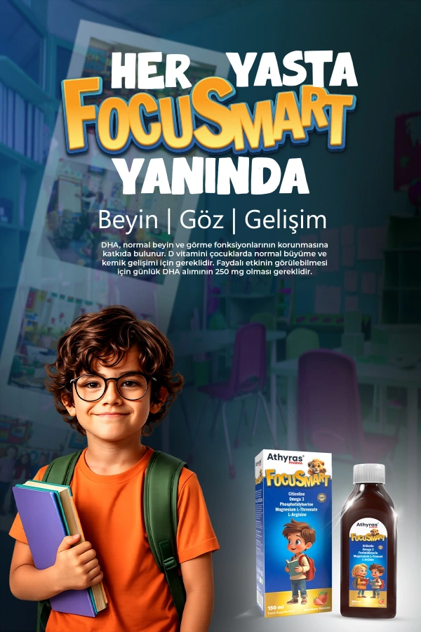 FocuSmart Sitikolin, Omega-3 İçeren Şurup 150 ml