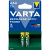 Şarjlı İnce Pil - AAA Recharge Accu Phone 550 mAh R2U Blister 2 li