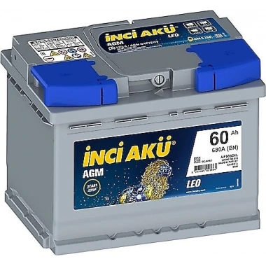 12/60 Ah 680 Düz Start-Stop Agm Leo