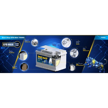 12/65 Ah 640 Düz Start-Stop EFB Max Tigris