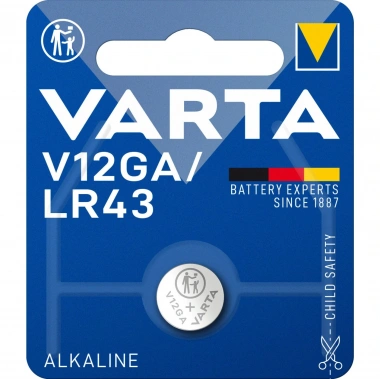Düğme Pil Elektronik Alkalin V 12 GA Blister Tek li