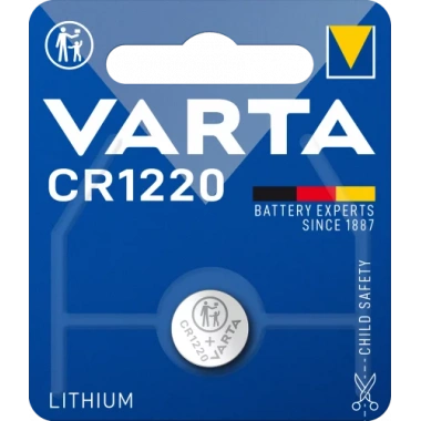 Düğme Pil Elektronik Lityum CR 1220 Blister Tek li