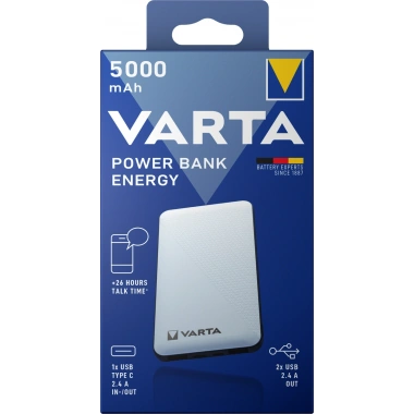 Powerbank 2XUSB/1x Micro USB/1xType C 5.000 mAh