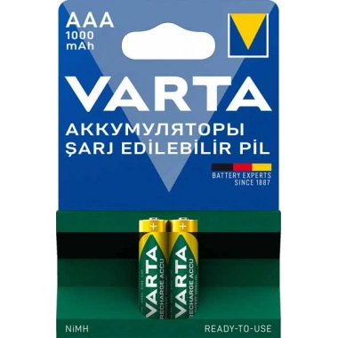 Şarjlı İnce Pil - AAA 1000 mAh R2U Blister 2 li