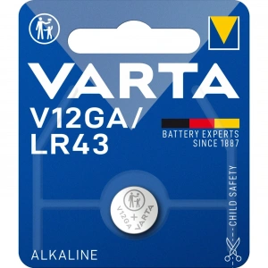 Düğme Pil Elektronik Alkalin V 12 GA Blister Tek li